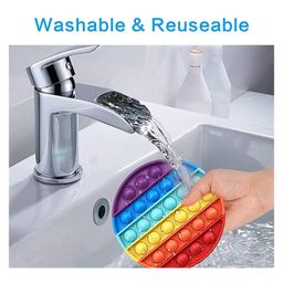 FunBlast Hexagon Shaped Stress Relieving Silicone Pop It Fidget Toy - Multicolor image 5