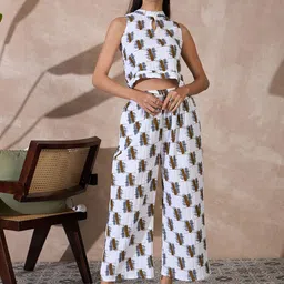 all about you Geomatric Printed Tunic With Trouser Co-Ords-39