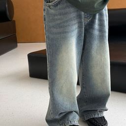 LULU & SKY Boys Relaxed Fit High-Rise Low Distress Heavy Fade Jeans-picture-36