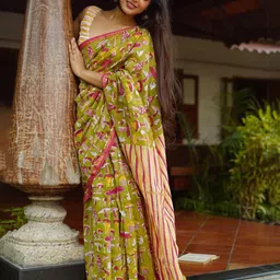 Jinal & Jinal Zari Silk Cotton Chanderi Saree-picture-32