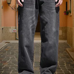 FUDE PRIDE Men Mid-Rise Light Fade Baggy Stretchable Jeans-image-98