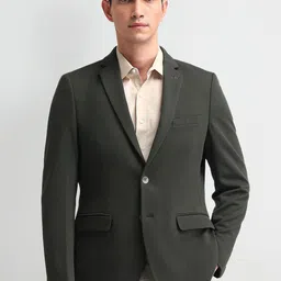 Arrow Zero Calorie Fit Notched Lapel Collar Single Breasted Formal Blazer-30