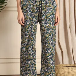TAG 7 Printed Cotton Mid-Rise Lounge Pant-image-60