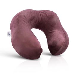 Sleepstore Purple Memory Foam Filled Cotton Soft Travel Neck Support Pillow-image-4