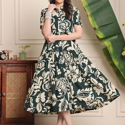Claura Floral Print Maxi Midi Dress-picture-9