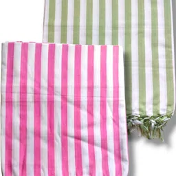 VANISHREE WORLD Multicoloured Striped Cotton Double Bed Comforter-image-75