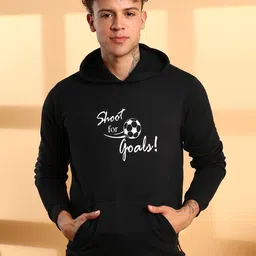 Campus Sutra Men Printed Hooded Sweatshirt-picture-5