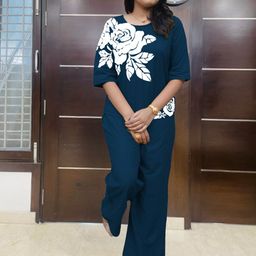 Naida Printed Top & Trousers Co-Ords Set-image-117