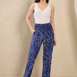 First Resort by Ramola Bachchan Women Printed Trousers-image-81