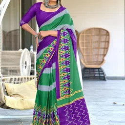 Pandadi Saree Striped Block Print Sarees-picture-23
