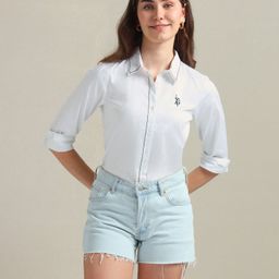 u.s. polo assn. Women Regular Fit Solid Spread Collar Casual Shirt-picture-32