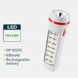 akr Rechargeable Led Torch light 9029c with emergency light (14 led) 8 hrs Torch Emergency Light image 4