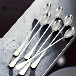 Long-Handled Spoons Stainless Steel Ice Tea Spoon Set-image-45