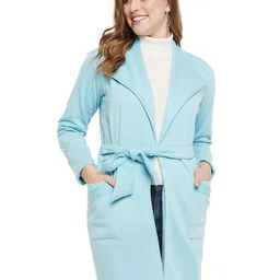 BRINNS Single Breasted Tie Ups Fleece Overcoat-image-69