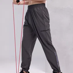 HRX by Hrithik Roshan Men Brand Logo Print Mid-Rise Rapid-Dry Training Cargo-Style Joggers-image-92