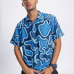 glitchez Groovy Vibes Printed Pocket Detail Shirt-image-5