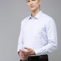 Van Heusen Pure Cotton Custom Opaque Checked Formal Shirt-image-46