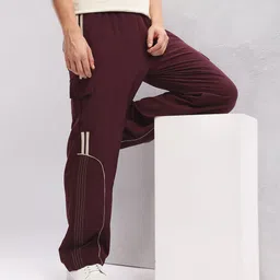 HRX by Hrithik Roshan Men Front Seam Lifestyle Cargo Style Track Pants-image-80