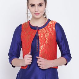 Rangriti Women Assorted Self Design Ethnic Jacket-image-71