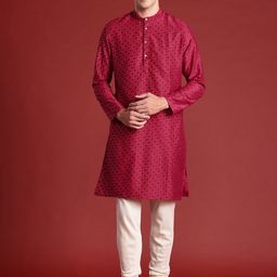 Anouk Men Printed Regular Kurta with Churidar-13