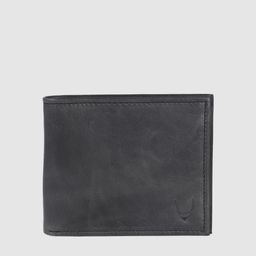 Hidesign Men Black Leather Two Fold Wallet-image-20