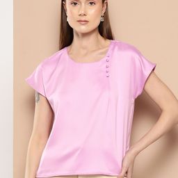 Chemistry Extended Sleeves Satin-Finish Top-42