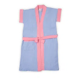 BUMZEE Girls Purple & Pink Solid Terry Cotton Bath Robe-11