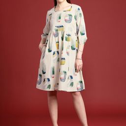 Anouk Printed A-Line Dress-image-67