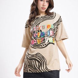 Stylecast X Hersheinbox Modern Touch Graphic Printed Oversized T-shirt image 5