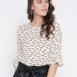 Style Quotient Women Off-White Printed Top-image-60