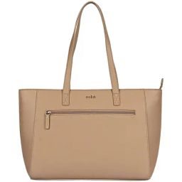Eske Beige Solid Large Tote Handbag-40