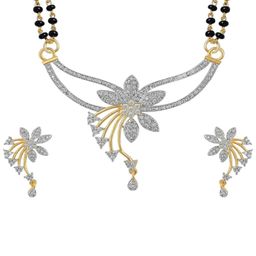 Rugved Enterprise Silver-Plated Stones Studded Mangalsutra-image-59