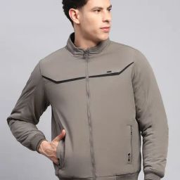Monte Carlo Grey Regular Fit Jacket-26