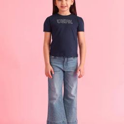U.S. Polo Assn. Girls Blue Cotton Digital Print Top-image-45