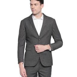 Basics Dark Grey Comfort Fit Blazer-image-47