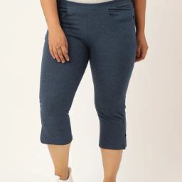 theRebelinme Blue Cotton Capris-image-34