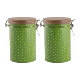 HAZEL Green Galvanized Metal Containers - Set of 2 (1.13L)-image-16