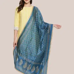 Dupatta Bazaar Blue Zari Work Dupatta-picture-21