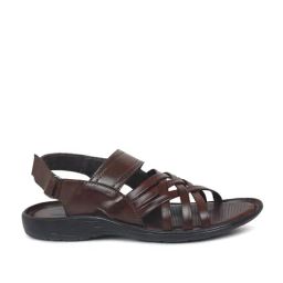 Privo by Inc.5 Men's Tri-Band Brown Back Strap Sandals-image-93