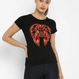 Appulse Black Cotton Printed T-Shirt-image-86