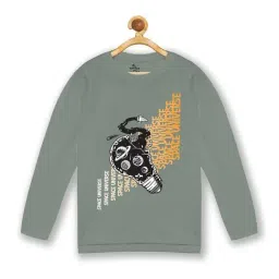 Kiddopanti Kids Steal Grey Cotton Printed Full Sleeves T-Shirt-picture-28