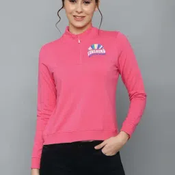 Allen Solly Pink Cotton Regular Fit Sweatshirt-image-83