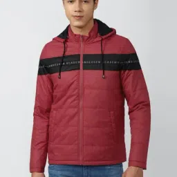 Academy By Van Heusen Maroon Regular Fit Printed Hooded Jacket-10