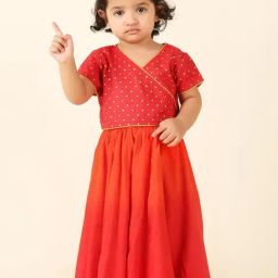 Fabindia Kids Red Printed Lehenga Cholis-image-51