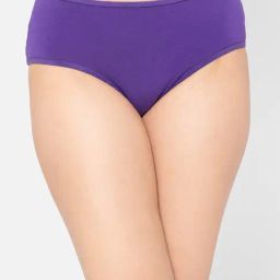 Clovia Purple Printed Cotton Hipster Panty-image-19