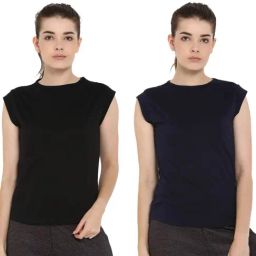 Appulse Black & Navy Cotton T-Shirt - Pack of 2-image-33