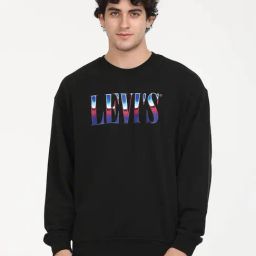 Levi's Men's Black Crew Neck Sweatshirt-image-46