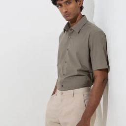 WES Formals by Westside Olive Slim-Fit Shirt-image-61