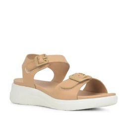 Bata Comfit by Bata Women's Beige Ankle Strap Wedges-19