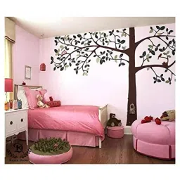 Kayra Decor Under The Tree 132x94 Inch Wall Design Stencil Painting KHSNT244-image-0